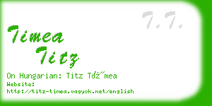 timea titz business card